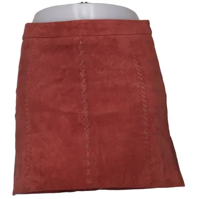 Jupe en cuir (Rouge) de Exclusive Collection Gina Tricot Cuir
