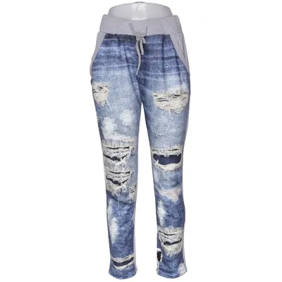Sweatpants (Blå, Grå) fra Lady Fashion Bomuld, Polyester