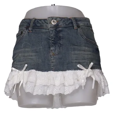 Jeanskjol (Blå, Vit) från BDG by Urban Outfitters Elastan, Polyester, Återvunnen bomull