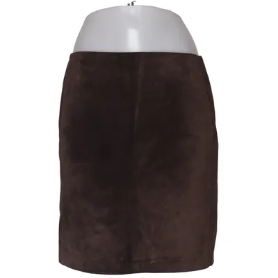 Leren rok (Bruin) van Oui Set Acetaat, Leer