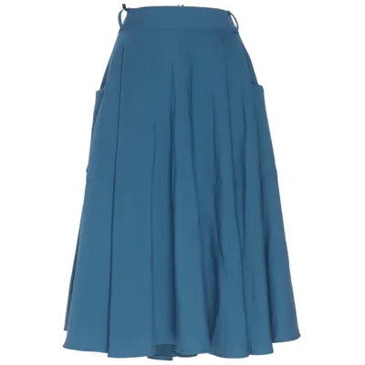 Skirt (Blue) from Pretty Retro Elastane, Polyester, Viscose