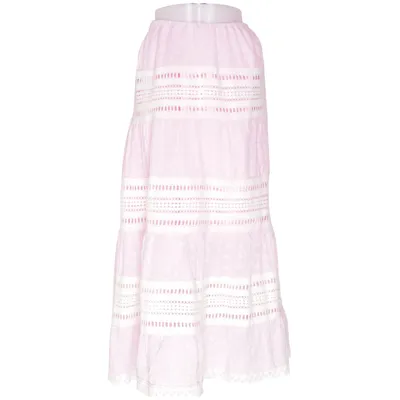 Maxi skirt (Pink, White) from Feelkoo Cotton
