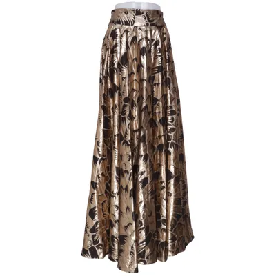 Maxi rok (Zwart, Goud) van Lace Metallvezel, Polyester, Viscose