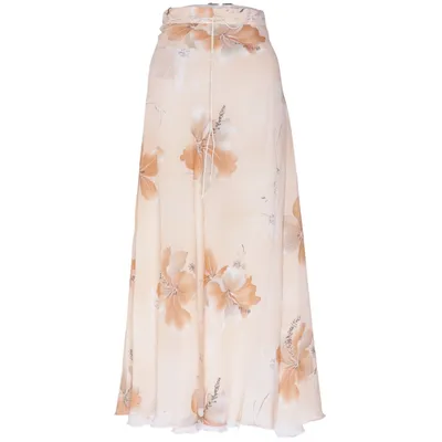 Maxi skirt (Beige, Brown, Multicolored)