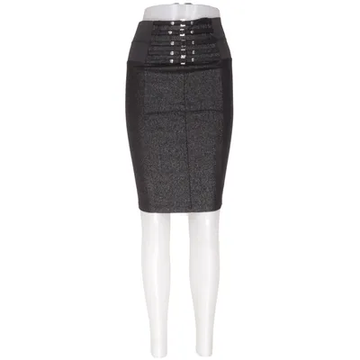 Jupe crayon (Noir) de Amisu Élasthane, Polyamide, Viscose