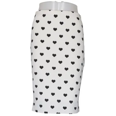 Nederdel (Hvid, Sort) fra Margot Elastan, Polyester, Viscose