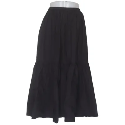 Maxi skirt (Black) from Ganni Organic cotton