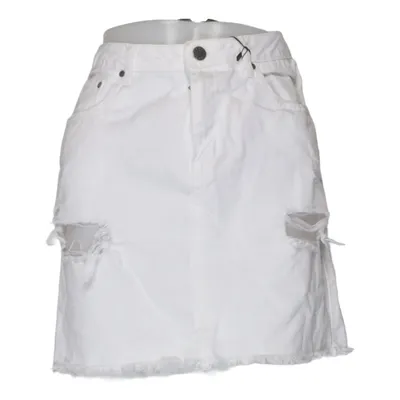 Denim skirt (White) from NLY Jeans Cotton