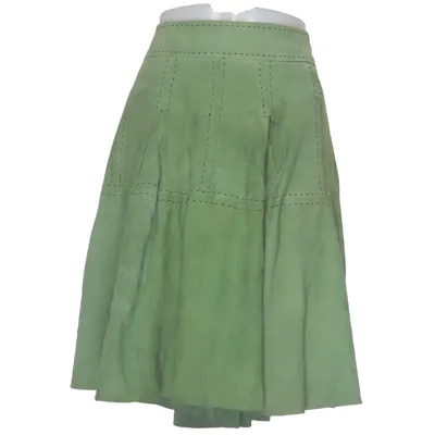 Jupe en cuir (Vert) de Rützou Cuir, Polyester