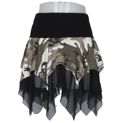 Kjol (Svart, Flerfärgad) från Fabriqué en France Elastan, Viskos