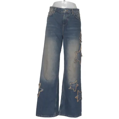 Jeans (Blue, Beige) from Bershka Cotton
