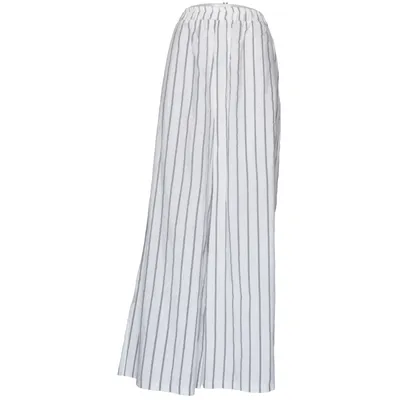 Pantalon patte d'éléphant (Blanc, Gris) de Zanzea Coton, Polyester
