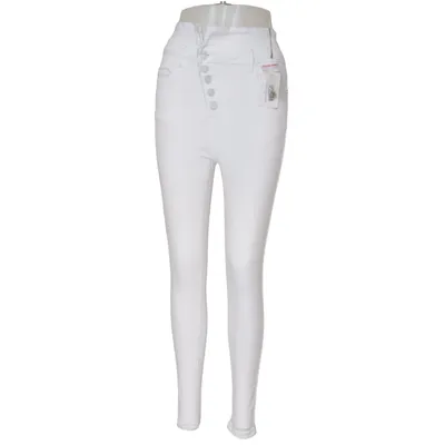 Jeans (White) from Elara Cotton, Elastane, Polyester