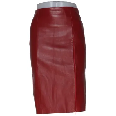 Jupe en cuir (Rouge) de Gardini Cuir