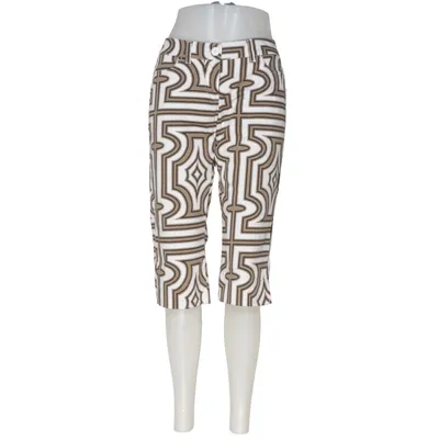 Driekwart broek (Wit, Bruin) van Carin K. by Ivanhoe Sweden Katoen, Elastaan