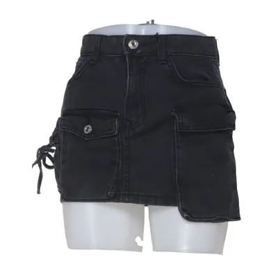 Jeansnederdel (Sort) fra Bershka Bomuld