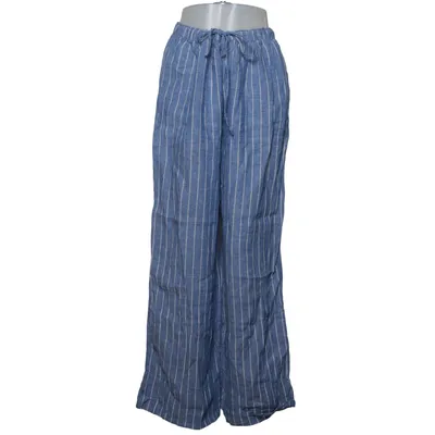 Pantalon patte d'éléphant (Bleu, Blanc) de Gina Tricot Lin