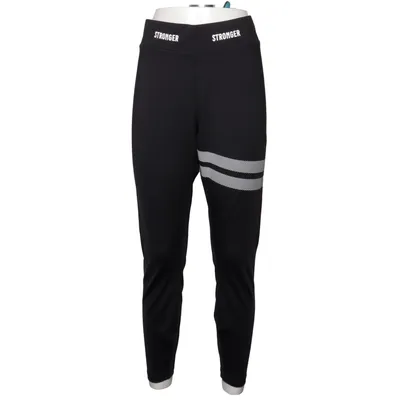 Træningsleggings (Sort, Hvid) fra Stronger Elastan, Genanvendt polyester