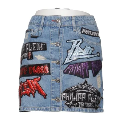 Denim skirt (New Skirt) from Philipp Plein Cotton, Polyester