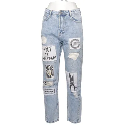 Jean (Bleu, Multicolore) de Laulia Denim Makers Coton, Élasthane, Polyester