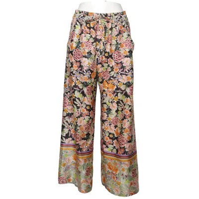 Palazzo pants (Black, Multicolored) from Zara Woman Polyester