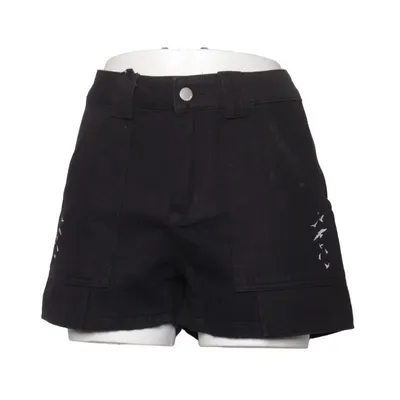 Denim shorts (Zwart) van Simply Chic Katoen
