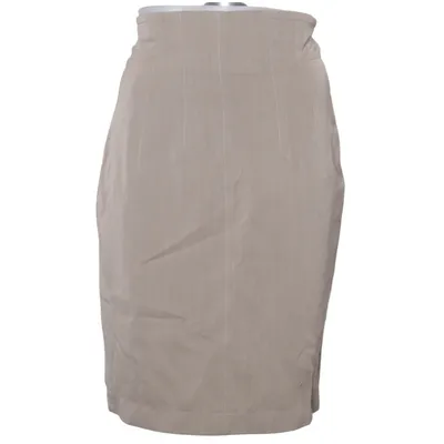 Skirt (Beige) from Jil Sander Polyester, Viscose, Wool