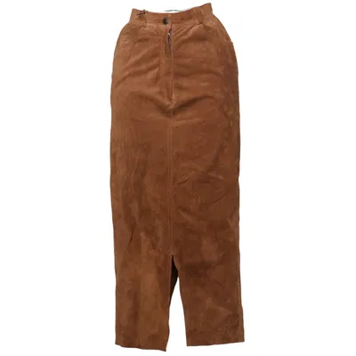 Leather skirt (Brown) from Dolcevita Acrylic, Leather, Polyester