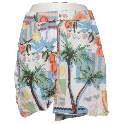 Pyjamashorts (Weiß, Mehrfarbig) von Bonprix Baumwolle, Leinen, Viskose