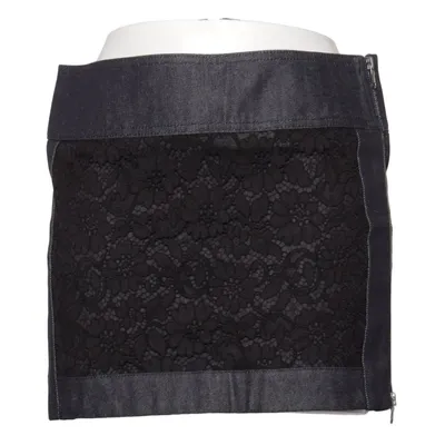 Skirt (Gray, Black) from Diesel Black Gold Cotton, Elastane, Nylon, Viscose