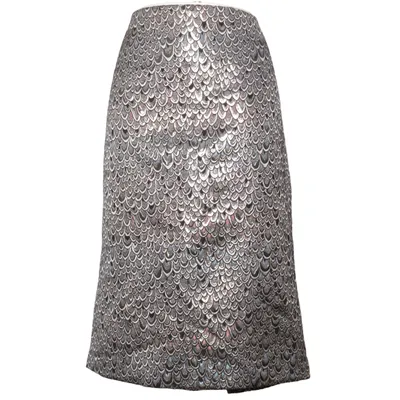 Rock (Schwarz, Silber, Mehrfarbig) von F&F Polyester, Baumwolle, Viskose, Metallfaser