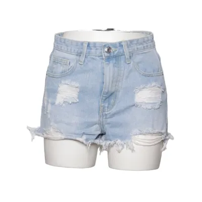 Denim shorts (Blue) from Missy Empire Cotton, Polyester