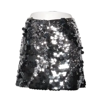 Kjol (Svart, Silverfärgad) från Mango Polyester