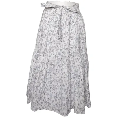 Långkjol (Vit, Blå, Flerfärgad) från Anthropologie Bomull, Viskos