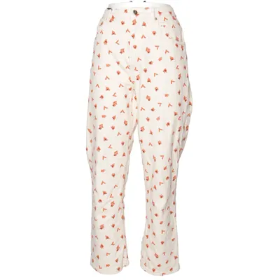 Jeans (Beige, Röd) från Pom Amsterdam Elastan, Ekologisk bomull