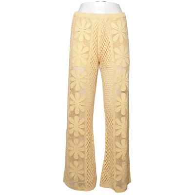 Pants (Yellow) from Sandro Cotton, Polyamide, Viscose