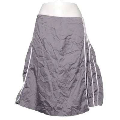 Skirt (Gray, White) from Bisón Acetate, Cotton