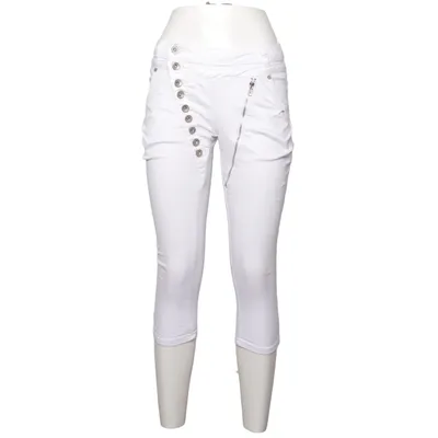 Trekvart bukser (Hvid) fra Mozzaar Bomuld, Elastan, Polyester, Viscose