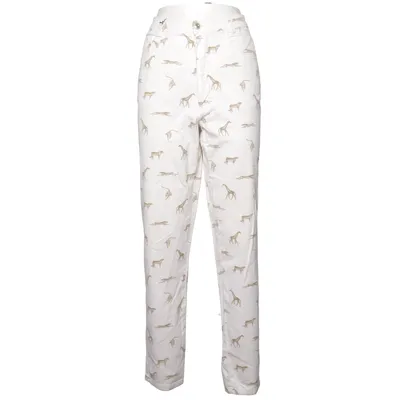 Jeans (Hvid, Brun) fra Cassani Bomuld, Elastan