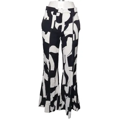 Byxor (Svart, Vit, Flerfärgad) från H&M Studio Bomull, Polyester, Viskos