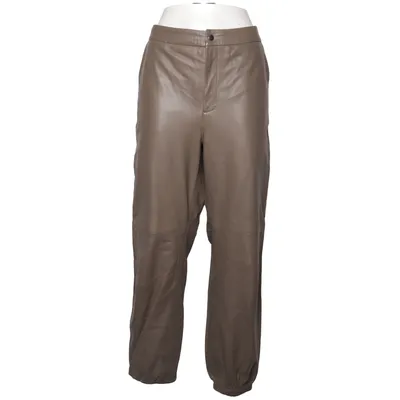 Pants (Brown) from Part Two Elastane, Leather, Polyester