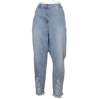 Jeans (Blå) från Mona Bomull, Elastan, Polyester
