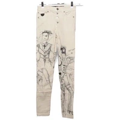 Jeans (Beige, Sort) fra John Richmond Bomuld, Elastan