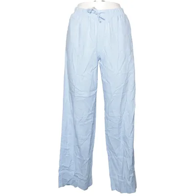 Pants (Blue) from Bershka Linen, Viscose