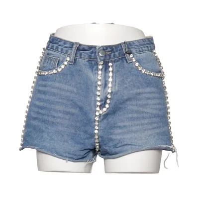 Jeansshorts (Blå) från Fashion Nova Bomull, Polyester