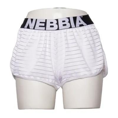 Trainingsshorts (Wit, Zwart) van Nebbia Elastaan, Polyester