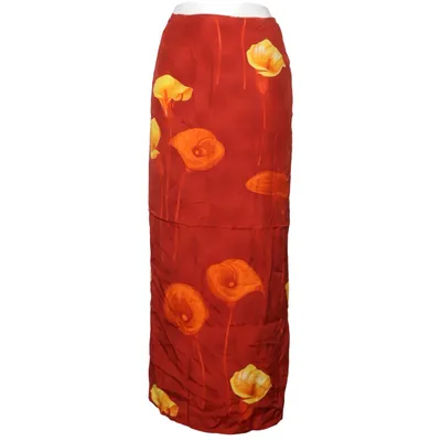 Slå om-nederdel (Rød, Gul, Orange) fra Orsay Polyester