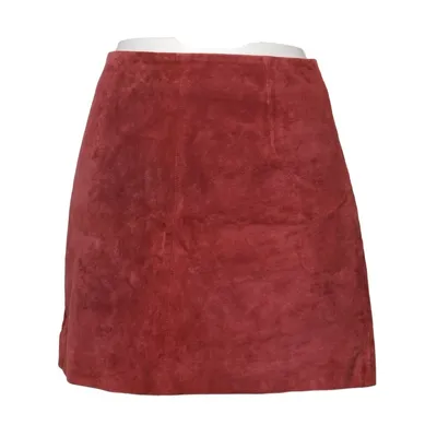 Läderkjol (Röd) från River Island Skinn, Polyester