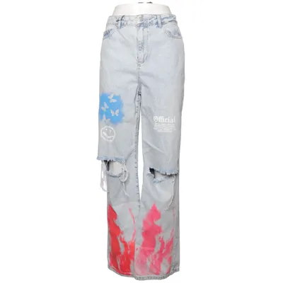 Spijkerbroek (Blauw, Roze, Meerkleurig) van Boohoo Blue Katoen