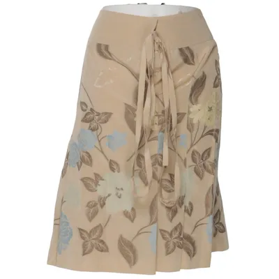Jupe (Beige, Multicolore) de Alba Moda Acétate, Coton